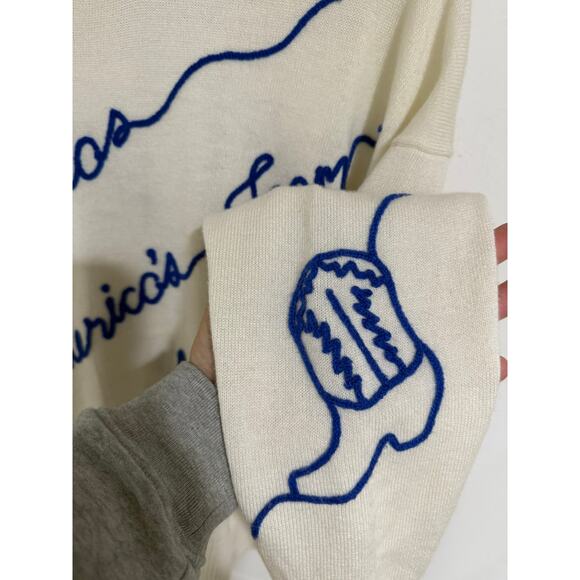 Kadyluxe Dallas Cowboys Love Letter Sweater WHT/BLU XL - Picture 5 of 7